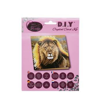 Resting Lion Crystal Art Card Kit pack