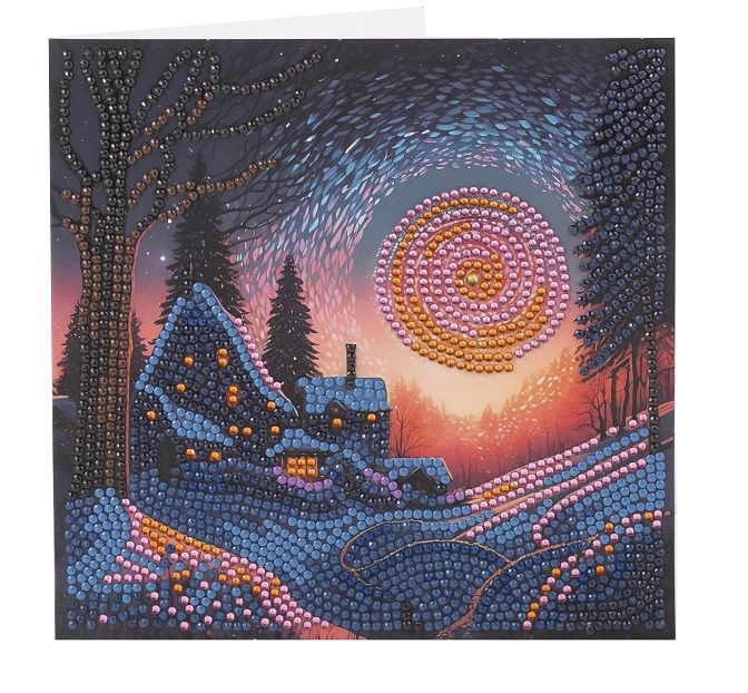 TWILIGHT GLOW 18 X 18CM CRYSTAL ART CARD