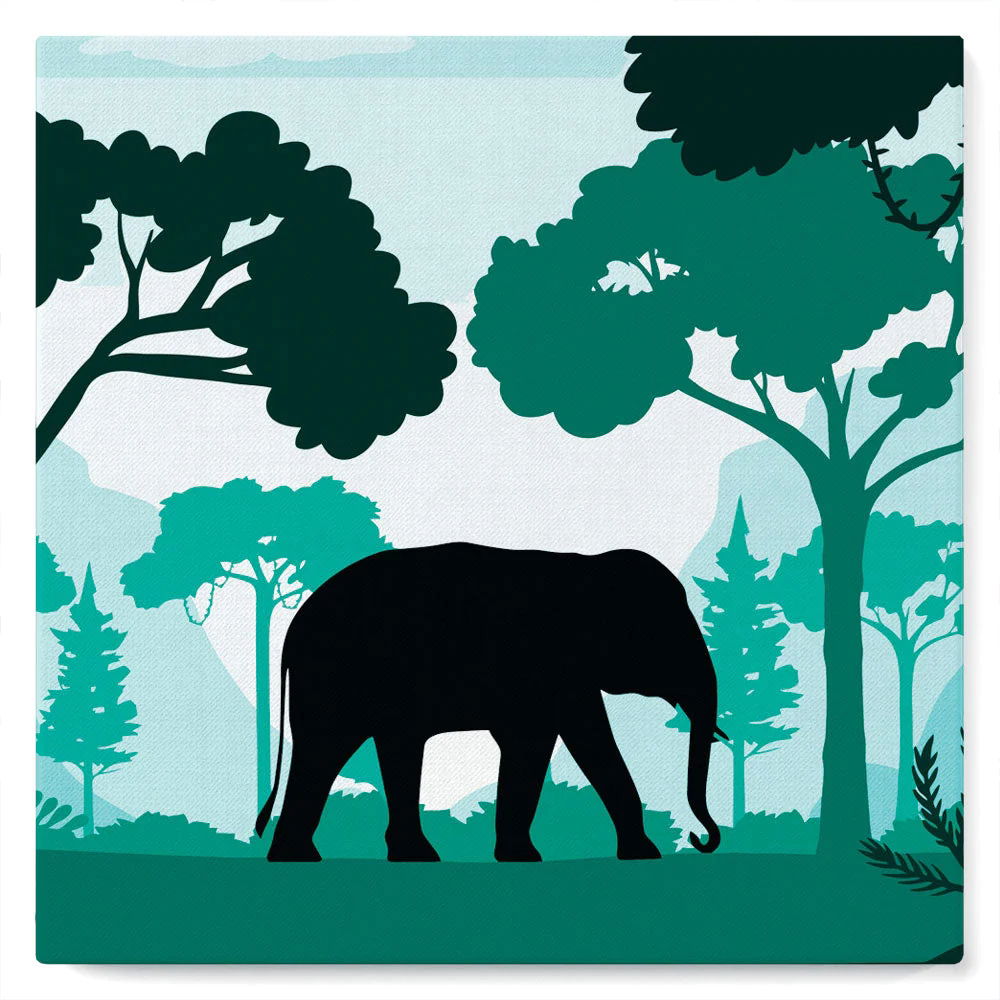 Elephant in the Forest - Paint By Numbers Framed 20 x 20cm