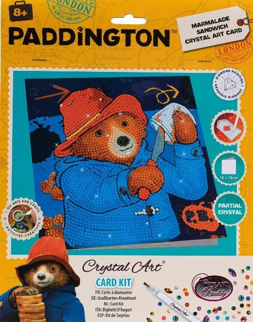 Paddington Bear "Marmalade Sandwich" Crystal Art Card Kit 18cm