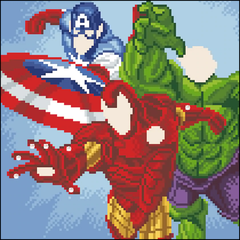 Superheroes 30 x 30cm Marvel Crystal Art Canvas Kit