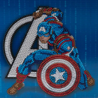 Captain America 18 x 18cm Marvel Crystal Art Card Kit