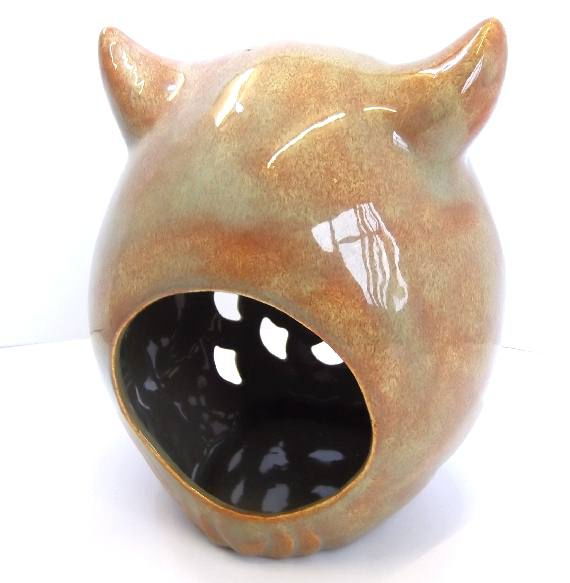 5143 Owl Lantern - Paint Your Own Pottery Ceramic Bisque Blank reverse