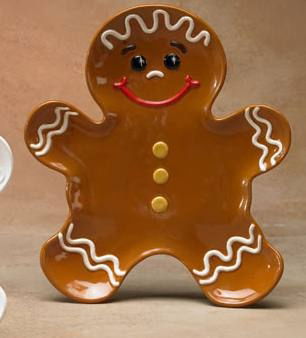 GINGERBREAD PLATE 27.30cm L x 23.49cm W