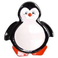 Penguin Plate Paint Your Own Pottery Ceramic Blank Bisqueware