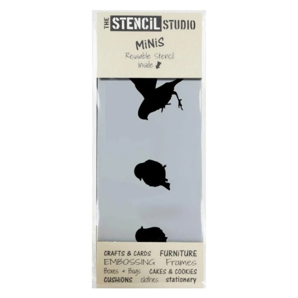 Sparrows Mini Acrylic Craft Stencil – Reusable Craft Template