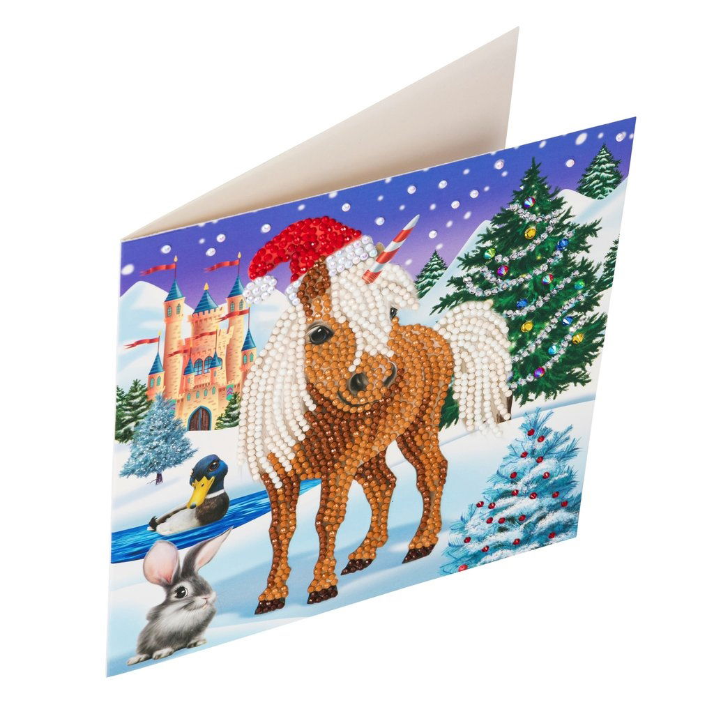 CCK-XM37 Winter Horse - Crystal Art Card 18 x 18cm