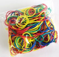 Elastic Bands - (asstd colours 250 approx)