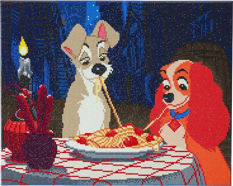 CAK-DNY706L Lady & The Tramp Disney Crystal Art Canvas Kit (full)