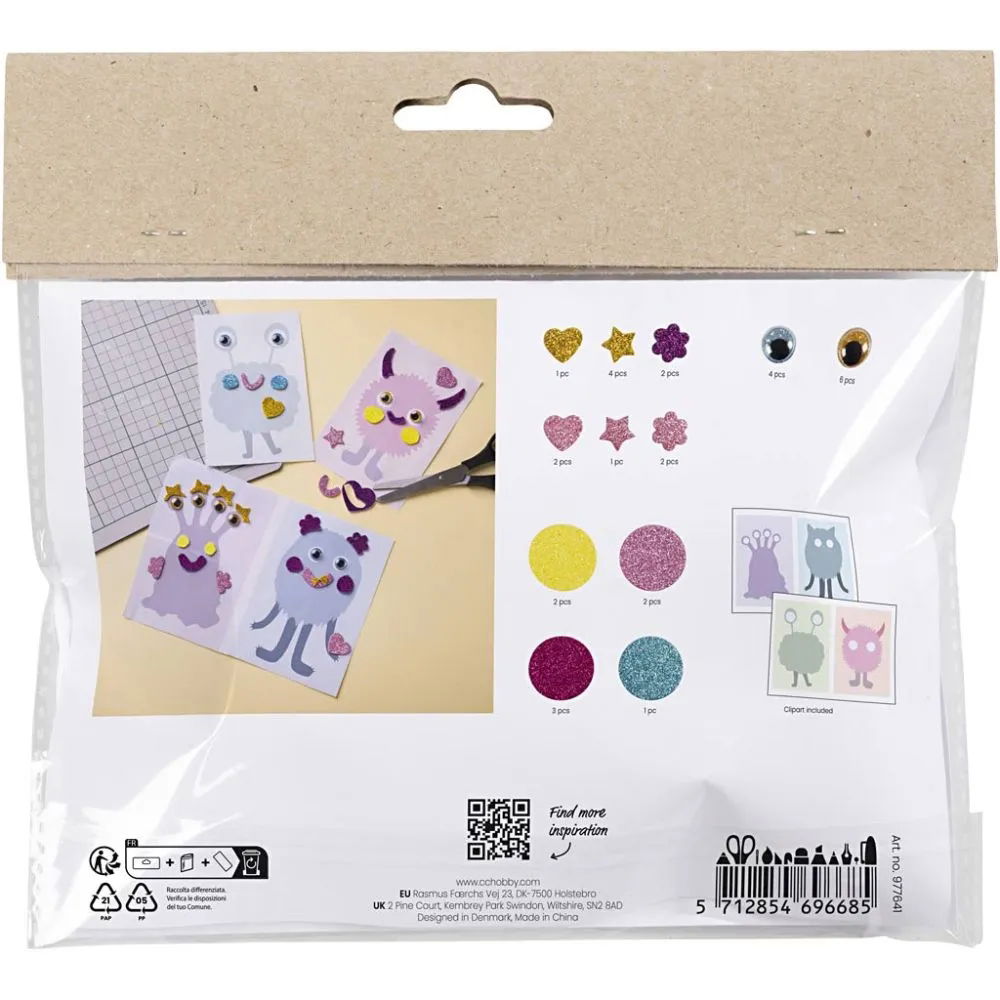 MINI CRAFT KIT DECORATION, PASTEL BLUE, GREEN PINK & LILAC