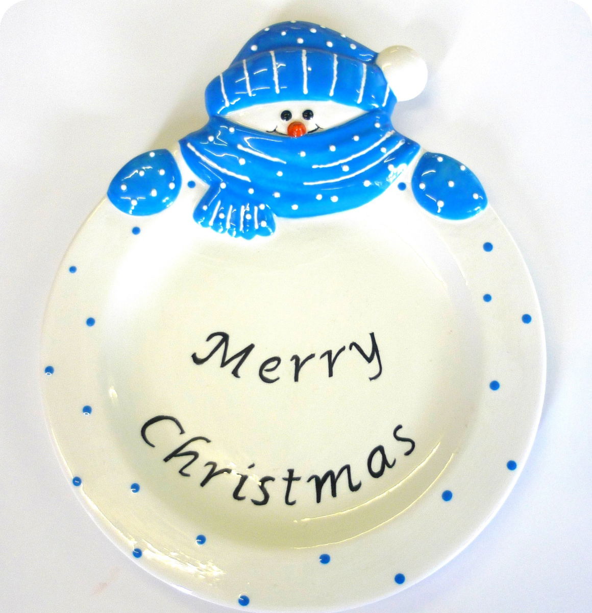 1044 Snowman Rimmed Plate