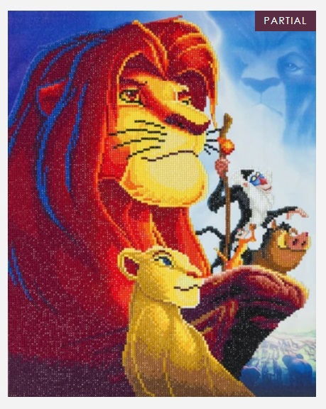 The Lion King Medley - Crystal Art Kit 40 x 50cm