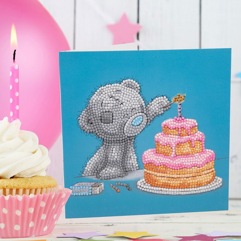 CCK-MTY130-06 Tatty Teddy Me To You Happy Birthday Crystal Art Card and Cupcake