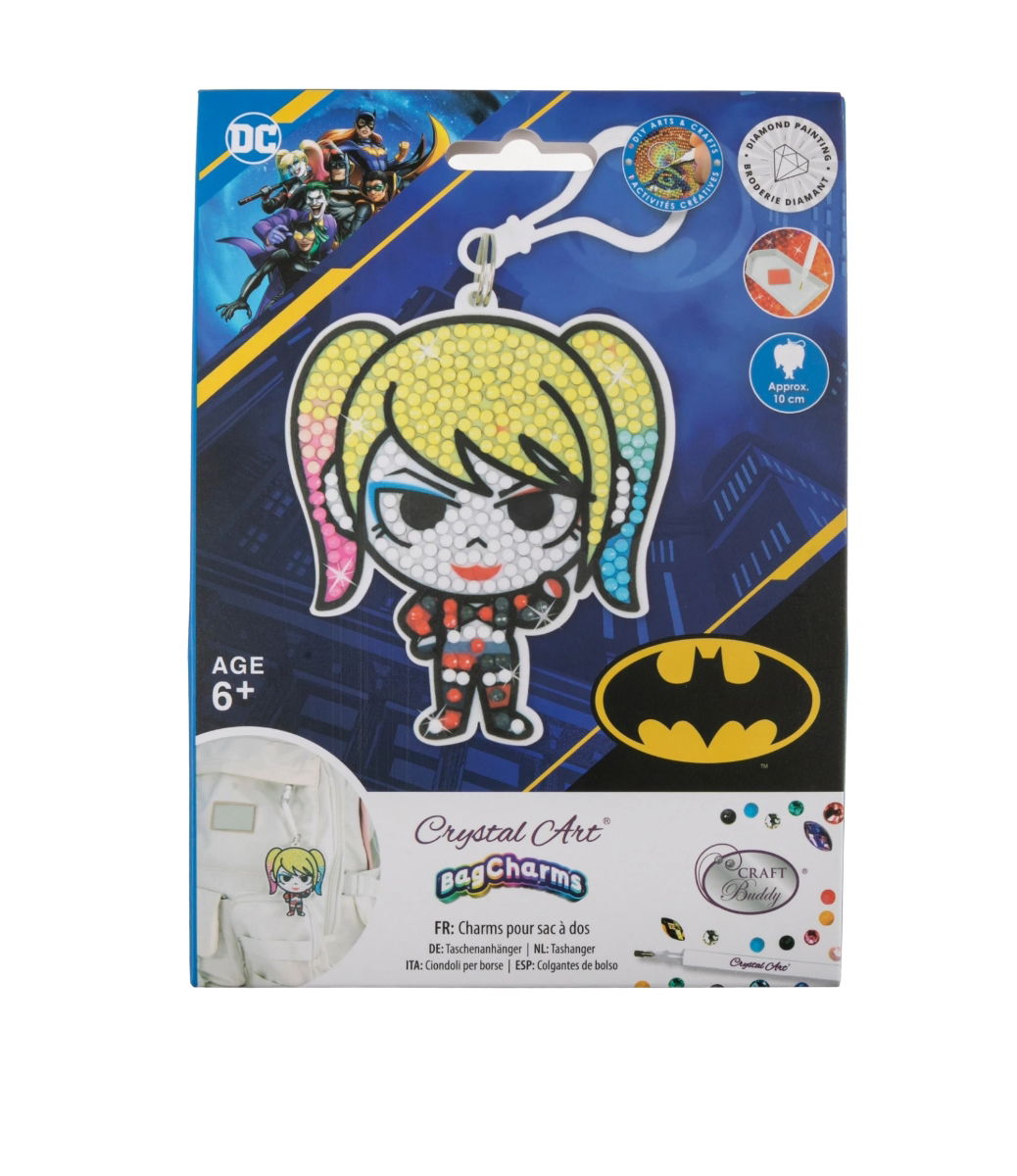 CABC-DCU004 Harley Quinn DC Series Crystal Art Bag Charm Kit Packaging