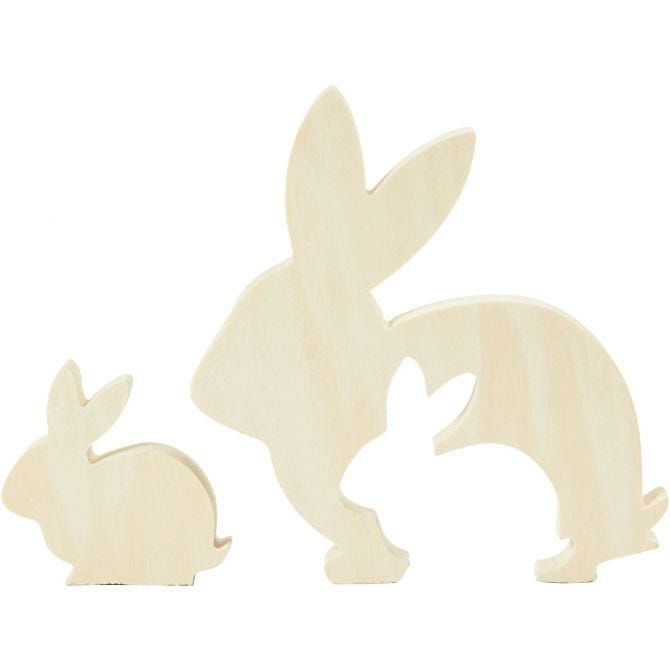 CH57900 Wooden Bunny Figure for decorating