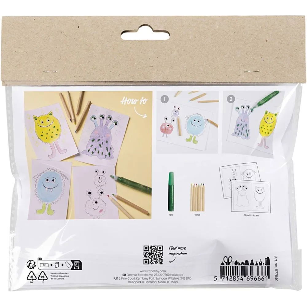 Monster- Mini Colouring Craft Kit