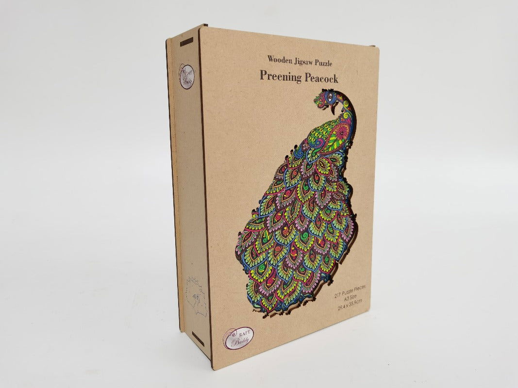 Peacock - Laser Cut A3 Wooden Puzzle