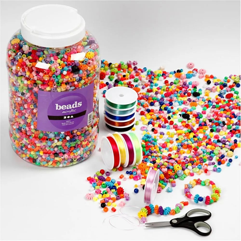 CH61815 Plastic Beads and Elastic Beading Cord 2