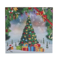 CCK-XM139 Festive Tree- Crystal Art Card Craft Kit front view