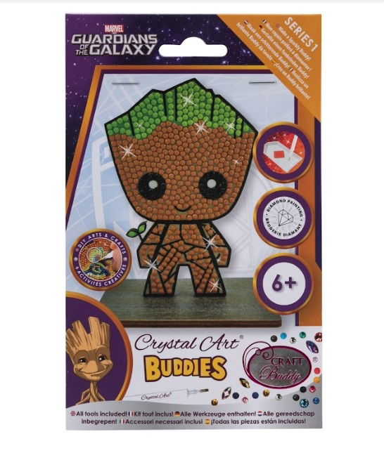 Groot-  Marvel MCU Crystal Art Buddy Kit 11x8cm approx