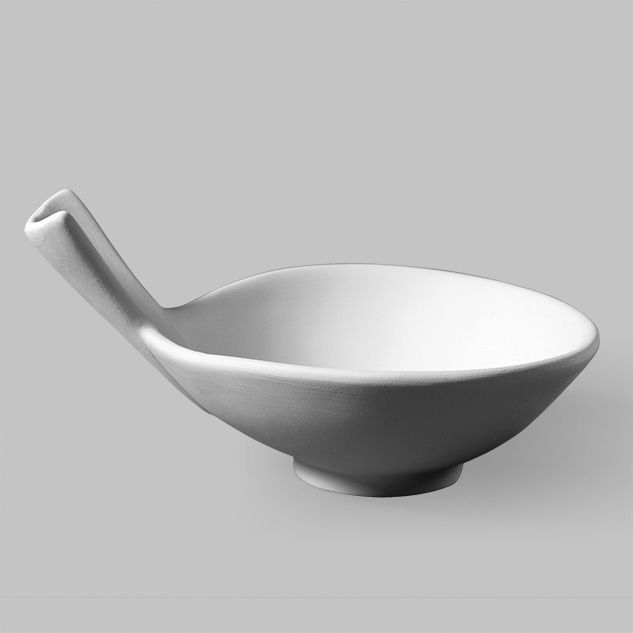 SB111 Handled Bowl- Stoneware Bisque Blank