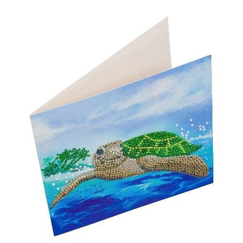 Turtle Paradise 18 x 18cm - Crystal Art Card Kit