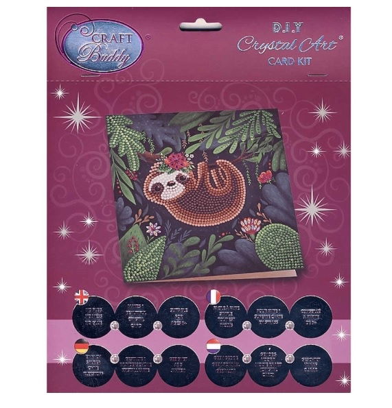 CCK-A54 Sloth Crystal Art Card Kit pack