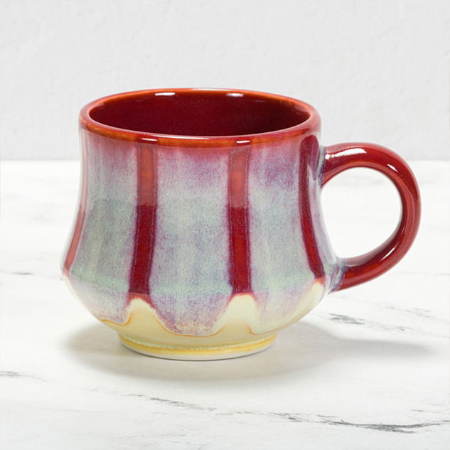 SB134 Hippy Mug- Stoneware Bisque Blank red