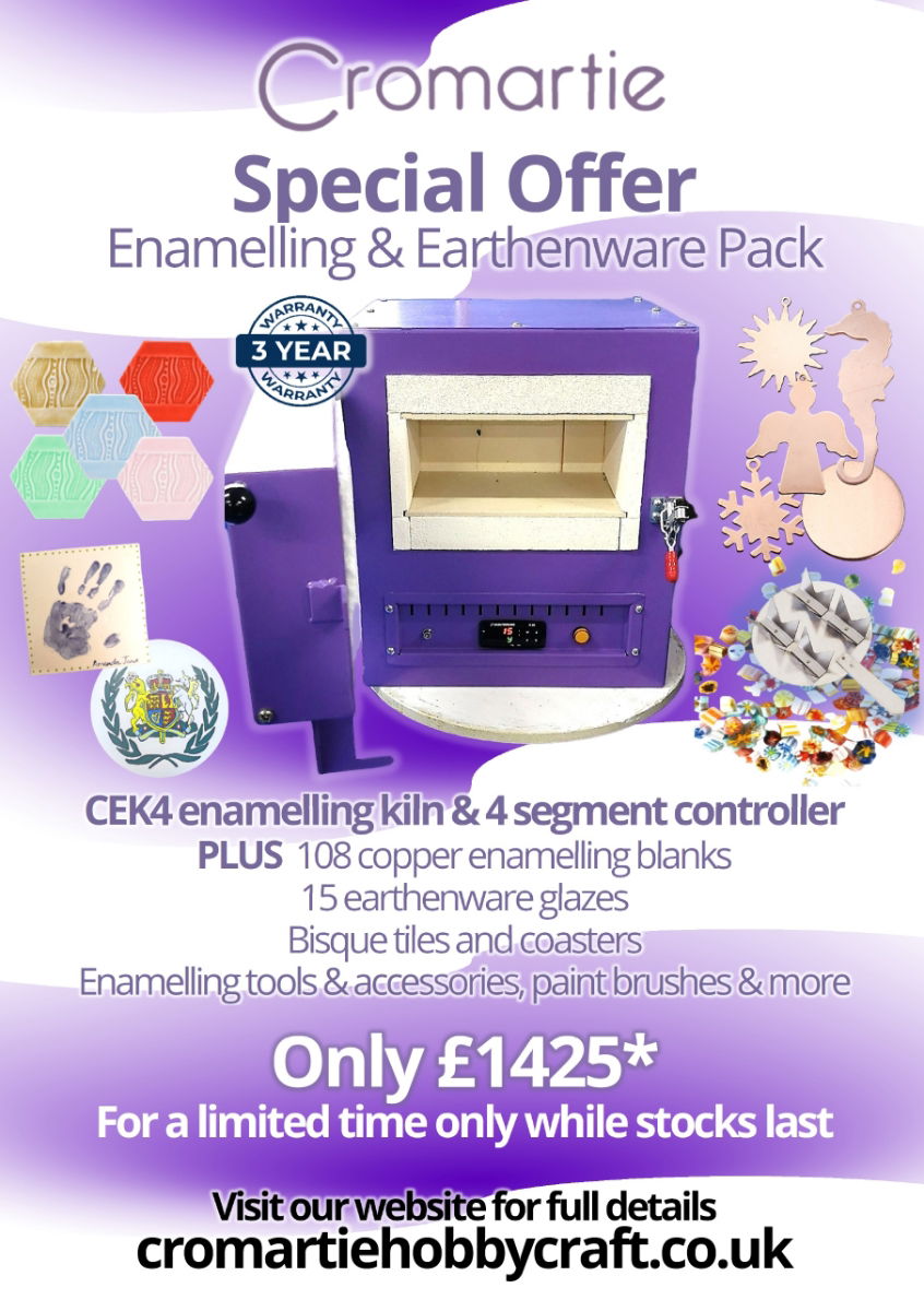 Enamelling & Earthenware- Starter Pack inc Kiln