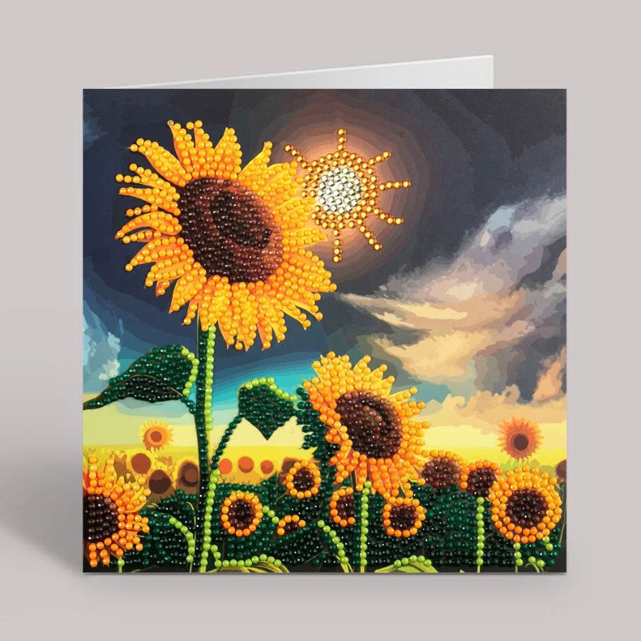 Soulful Sunflower- Crystal Art Card Kit