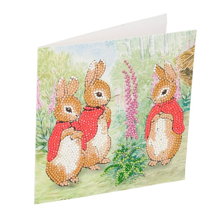 The Flopsy Bunnies 18x18cm Crystal Art Card Kit