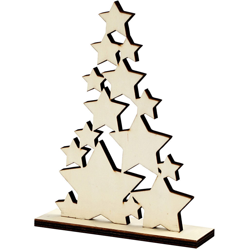 CH56924 Wooden Christmas Tree for Arts and Crafts