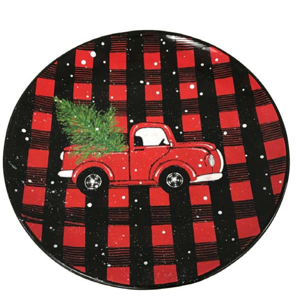 1005 Coupe Plate with Christmas Truck Design