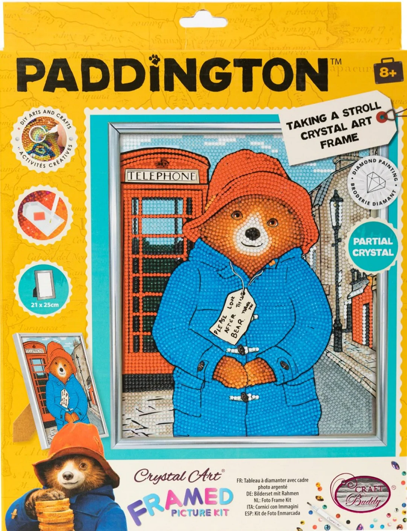 CAM-PDB501 Taking a Stroll Paddington Bear Crystal Art Frame Kit (packaging)