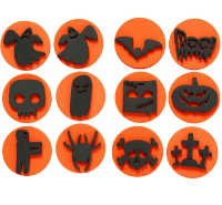 Foam Stamps Halloween 7.5cm (12 Assorted)