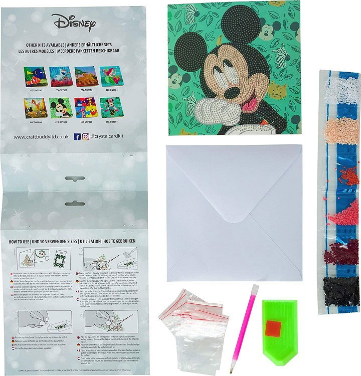 Happy Mickey - Crystal Art Card Kit 18cm