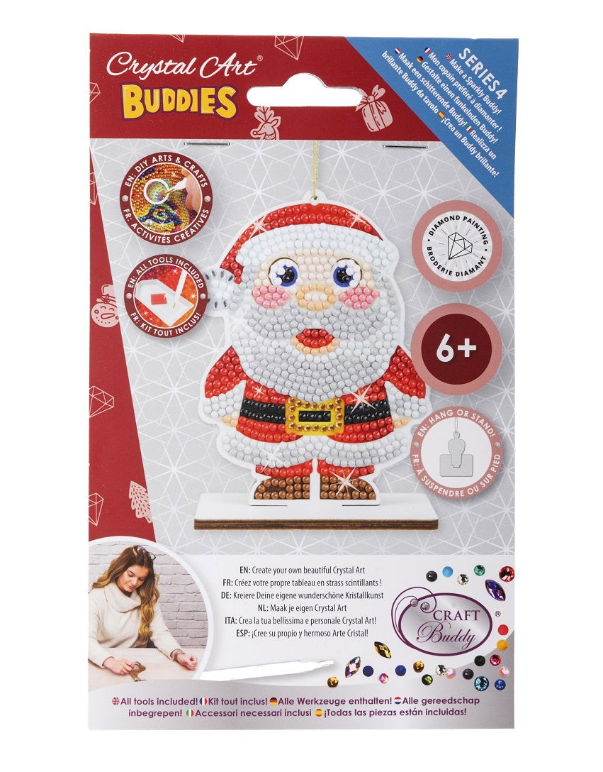 CAFGR-GEN024 Santa- Crystal Art Buddy Kit packaging