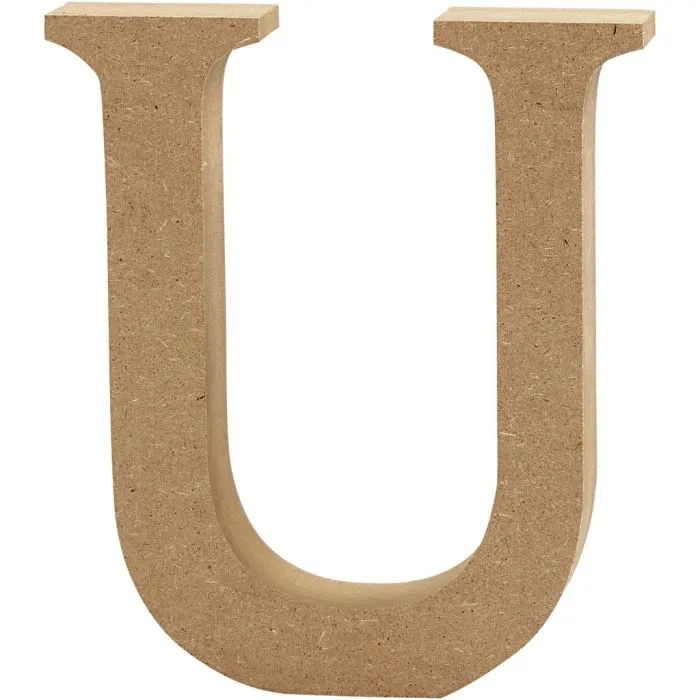 LETTER U - MDF - H: 13cm WIDTH 2cm