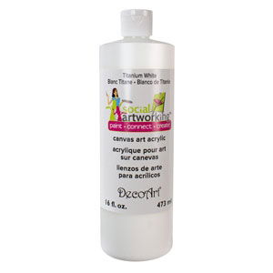 Titanium White Decoart Canvas Art Acrylics- 473ml