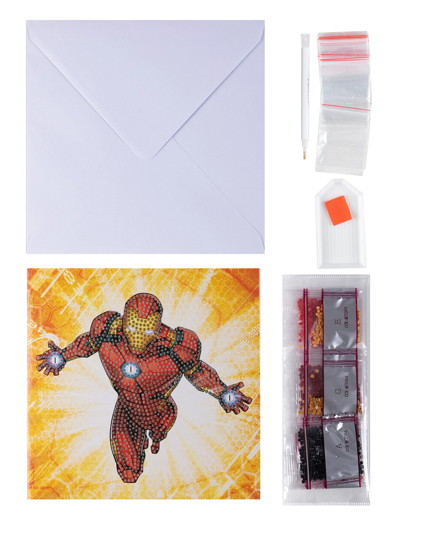 Iron Man 18 x 18cm Marvel Crystal Art Card Kit