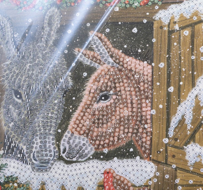 CCK-XM137 Winter Donkeys- Crystal Art Card Craft Kit template