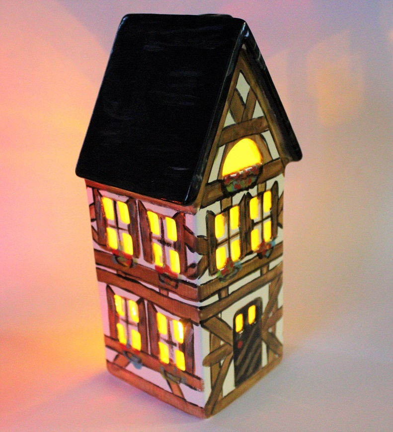 5264 Tall House Lantern with LED light