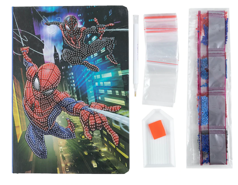 Spiderman 18 x 26cm Crystal Art Notebook Kit