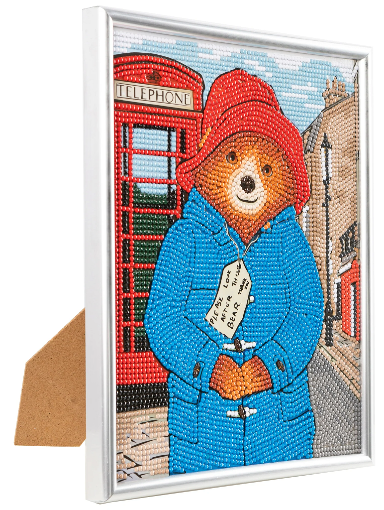 CAM-PDB501 Taking a Stroll Paddington Bear Crystal Art Frame (angled)