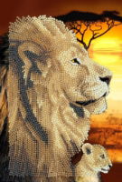 Lions of the Savannah - Crystal Art Notebook Kit