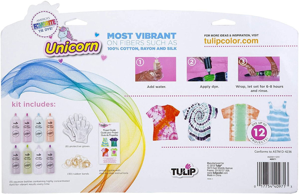 Unicorn 8 Colour Tie Dye Kit