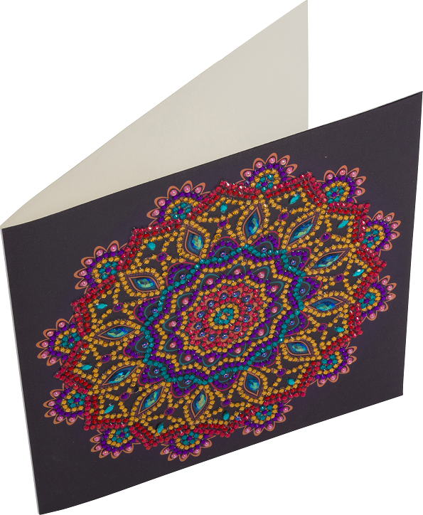 Purple Mandala - Crystal Art Card Kit 18 x 18cm