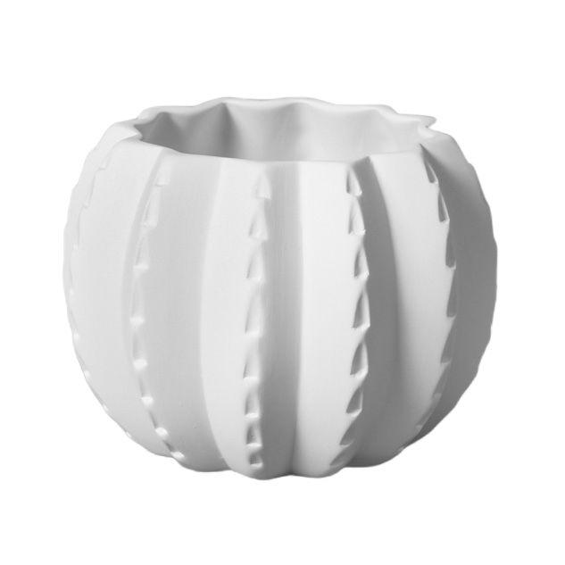 MB1504 Cactus Barrel Planter Unpainted Bisque