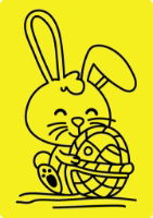 Easter Bunny/Basket A4 Sand Art Picture (25 pack)