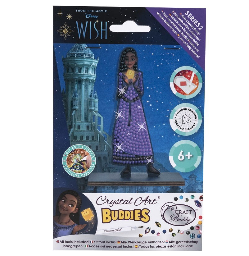 CAFGR-DNY016-07 Wish, Crystal Art Buddy Kit